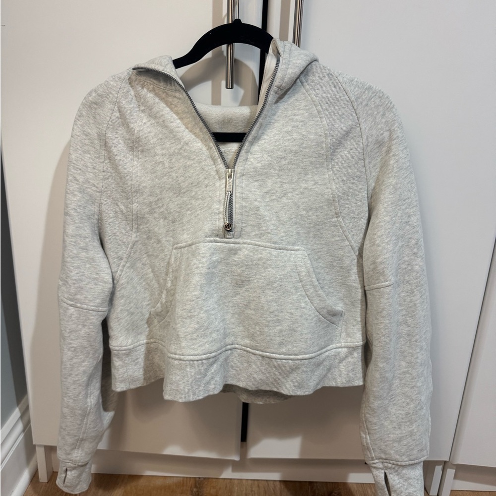 Lulu Women's Gray Half-Zip Hoodie